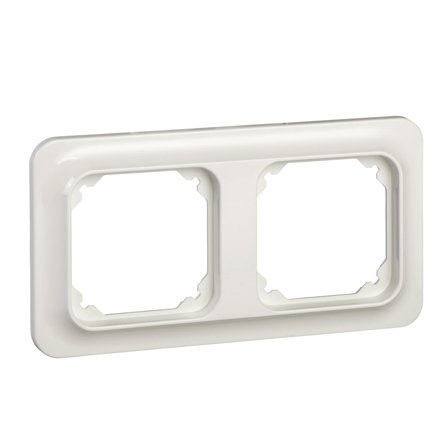 Schneider Electric Trend 183073700 Kombinationsram vit 2 fack, Strömbrytare & vägguttag