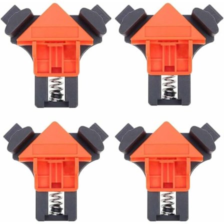 4 stk. Rettvinkelklemme, Snekker Rettvinkelklemme Klips, 90