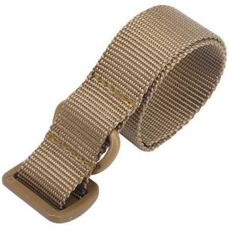 Utendørs Justerbar Nylon Sikkerhetshengestropp Multifunksjon Webbing Belte med D-ring Khaki