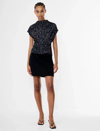 French Connection Zaria Zina Jersey Top - Khaki green - XS