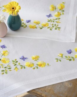 Stickpackung Frühlingsblumen - Läufer - Vervaco