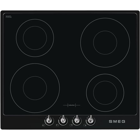 Smeg 60 cm Victoria Induktiokeittotaso kehyksellä, Musta