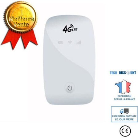 Bærbar WiFi-router - 4G - Hvid - 150Mbps - Kompakt - Let