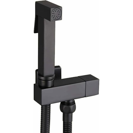 Toalett Sprayer Kit, Svart Messing Håndholdt Bidet Sprayer Bidet Sprayer Veggmontert Toalett Sprayer Komplett Kit, Personlig Hygiene, G1/2