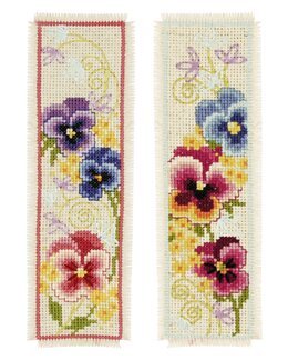 Stickpackung Lesezeichen Veilchen 2-er Pack