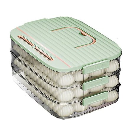 Kökstillbehör Organizer Dumpling Förvaringslåda Kylskåp Livsmedelsklassad Dumpling Fryslåda