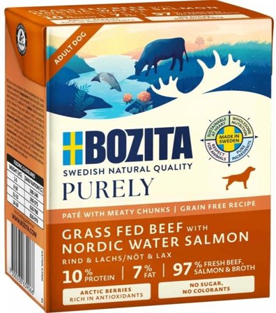 Bozita Dog Purely Pate Salmon 370 g 0 - Viljaton Koiranruoka