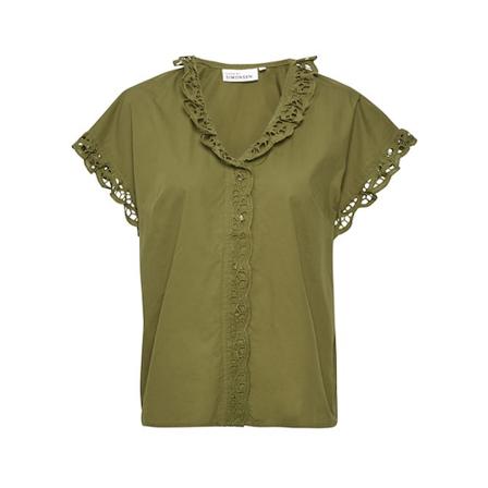 Karen by Simonsen Caliopekb Bluse Grøn, Dame