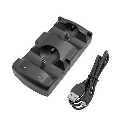 Playstation 3-kontroll Laddningsdocka Laddningsstation 2 i 1 med LED-ljusindikator Kompatibel med Playstation Ps3/move-kontroll