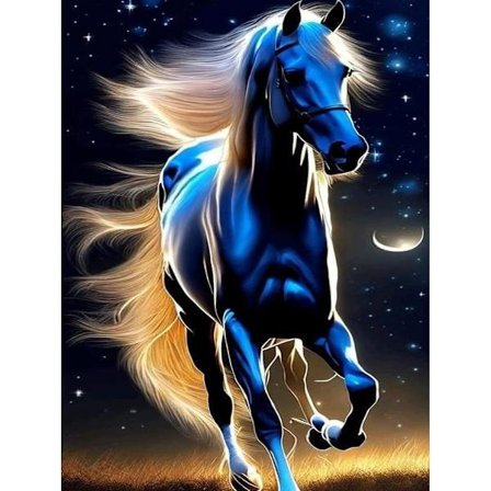 Hest Diamant Maleri Kits til Voksne Begyndere, Hest Diamant Maleri Kits til Voksne, DIY 5D Hest Gem Art, Fuld Bor Di