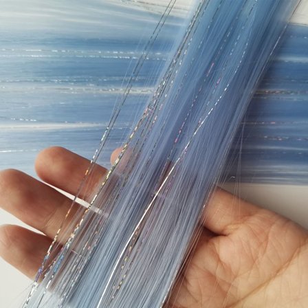 Clip in värilliset hiuspidennykset sekoitettu hopea tinsels synteettinen 2 in 1 Rainbow Hairpiece Juhlien kohokohdat naisten tytöille