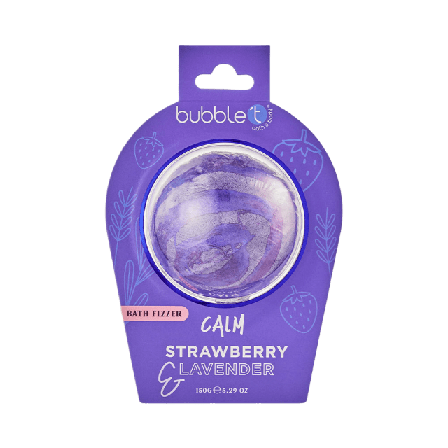 BubbleT Calm Strawberry & Lavender Bath Fizzer Bad dusch Unisex Lila 150 G