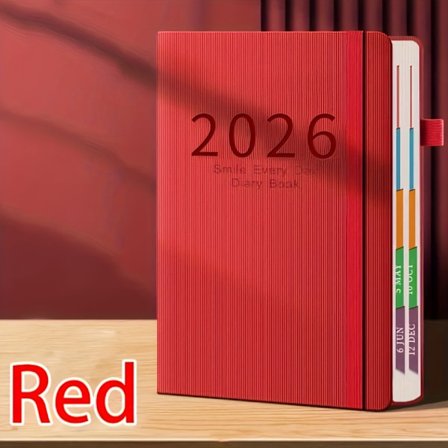 2026 Ny Kalender Log: Selvdiciplin Check-In, Tidsstyring, Daglig Side, 365-Dages Planner, Kontor, 400 Sider, Skema | Visuel Organisation