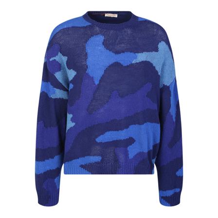 Valentino, Round-neck Knitwear Blauw, Heren, Maat:M