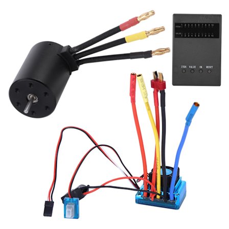 3650 Motor 3100Kv Børsteløs ESC Programkort Sæt til 1/10 RC Bil Reservedel (120A)