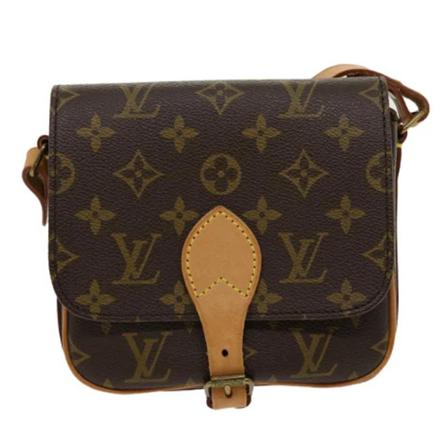 Louis Vuitton Vintage, Brown Canvas Louis Vuitton Cartouchiere Bruin, Dames, Maat:ONE Size