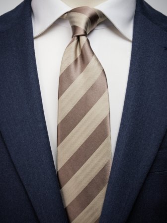 John Henric Men's Beige Tie Stripe Size 7,5