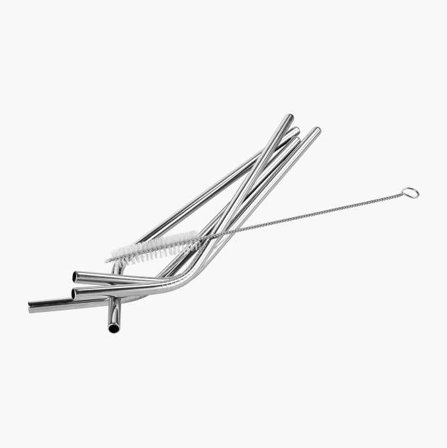 Biltema - Sugerør av rustfritt stål 4-pakning