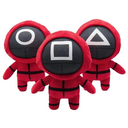 Squid Game Plyschleksak Koreansk Drama Röda Soldater Plyschleksaker