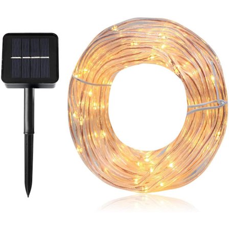 12M 100 LED Solar String Light Vanntett IP68 Solar String Lights Utendørs Julelys Utendørs for Fest og Jul