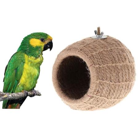 Repväv fågel avels bo säng hus leksak för undulat parakit cockatiel conure kanariefågel fink dvärgpape Hemp rope