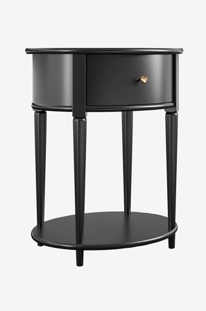 Dorel Home - Endebord med 1 skuff Aurora - Svart - Avlastningsbord & sidebord - Fra Homeroom