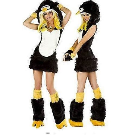 Sexy Jule Dame Kostyme Cosplay Stor Hale Ulv Party Maid Fristelse Julenisse Todelt Antrekk Pengu-FA-