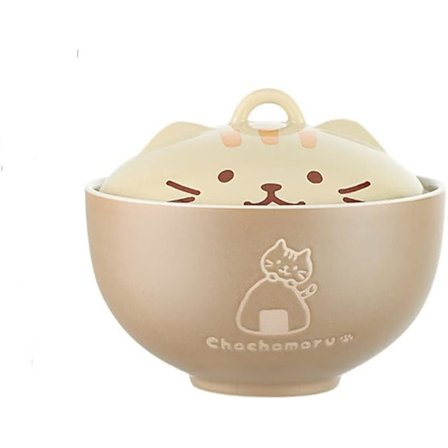 Katt Skål Hushålls Soppskål Snabbnudelskål Mikrovågsugn Matlagningsskål Keramisk Skål (Färg: B, Storlek: En storlek)