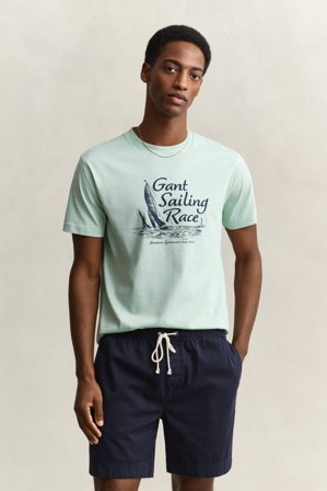 GANT Herren Graphic T-Shirt (S) Blau