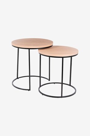 Nordic Furniture Group - Soffbord Natalie 50 set ek Wl - Vit - Soffbord - Från Homeroom