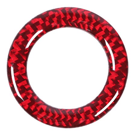 Hiilikuitu Start Stop -kytkimen renkaan koriste sytytysavaimen reiän kansi, sopii Ford Mustang 2009-2013