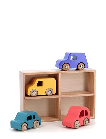 City Cars - Box Set Of 4 Patterned Vilac