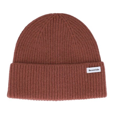 Resteröds - Wool Beanie Brown Cuff Cuff Brown Beanie - @ Hatstore