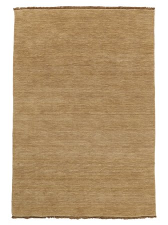 Tappeto Di Lana Monocromatico Handloom Fringes Beige