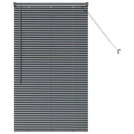 Venezianer av aluminium - vidaXL - Mörkgrå - 70x130 cm - Matt finish - Utomhusmontering