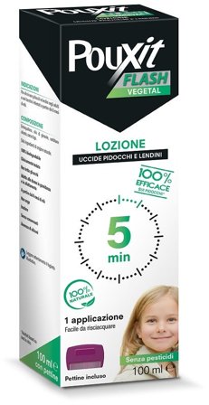 Pouxit Flash Vegetal Lozione Pidocchi e Lendini 100 ml con