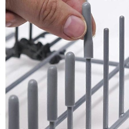 100 stk. Opvaskemaskine Stativ Gaffel Tinde Reparations Endehætter Tip Hætter Reparations Tip Kit Anti-Rust, Grå