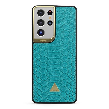 Naive Samsung Galaxy S21 Ultra Skal - Turquoise Snake