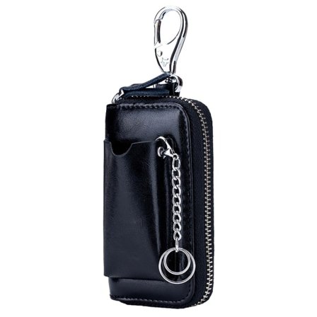 Lädernyckelring för män, multifunktionell bilnyckelhållare