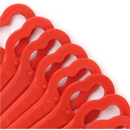 Reservedeler i plast til gressklipper - 50 stk. - L83 røde kniver - 10*5 mm hulldiameter