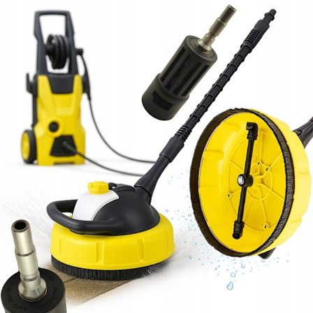 HydroBrush T-Racer QC Roterende Børste – Integreret Dosering | QC Adapter | Kompatibel med Karcher K2–K7