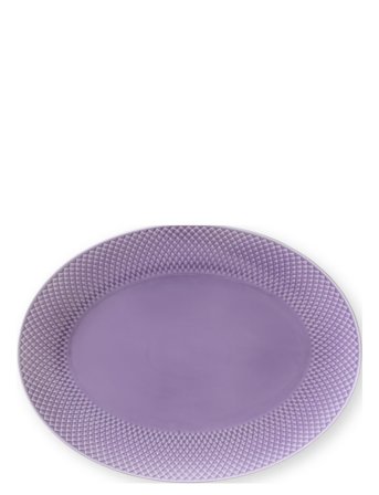 Rhombe Color Ovalt Serveringsfad Purple Lyngby Porcelæn