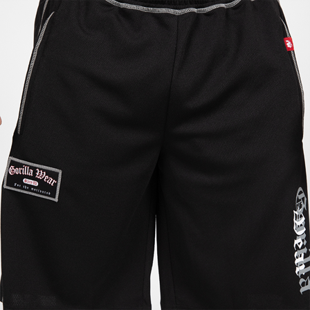 Træningsshorts Gorilla Wear Marlow Mesh Shorts Sort Grå - Bodyman.dk