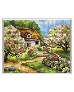 Broderikit Billede Landskab - Orchidea