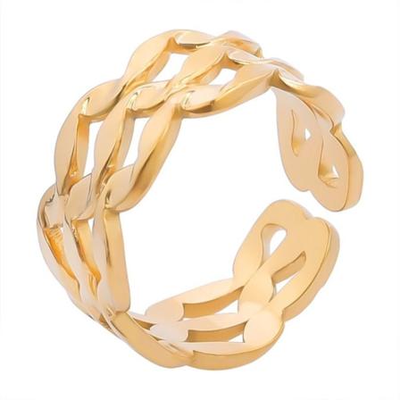 4 Stk Åpen Ring Justerbar Ring GULL GULL Gold