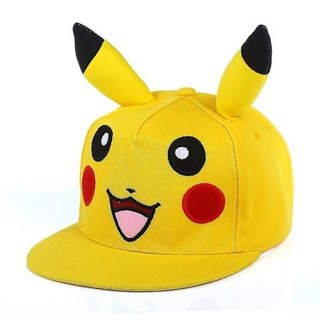 Anime Pokemon Baseball Cap Peaked Cap Anime Figure Pikachu With Ears Cotton Universal Adjustable Cosplay Hat Birthday Gifts