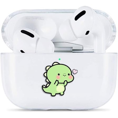 Coque AirPods Pro - Stötsäker Skydd - Transparent - Dinosauriemönster - 1:a Generationen 2019