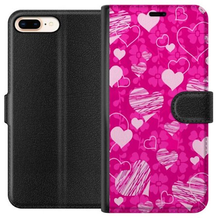 Yhteensopiva Lompakkokotelo Apple Apple iPhone 8 Plus PopSydänKuviointi