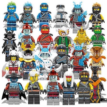 24 kpl Ninjago-hahmojen rakennuspalikoiden lelusetti 2023 X (Fww)