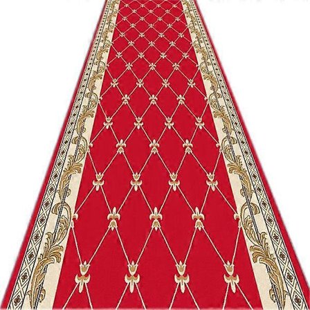 Vintage Röd Halli Eteisen Juoksijamatot Pitkät Kapeat Hallimatot 0,6 m 0,9 m 1,2 m 1,4 m 1,6 m (90*100)